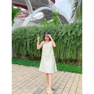 ĐẦM CASIE - Đầm baby doll sát nách Có hoa