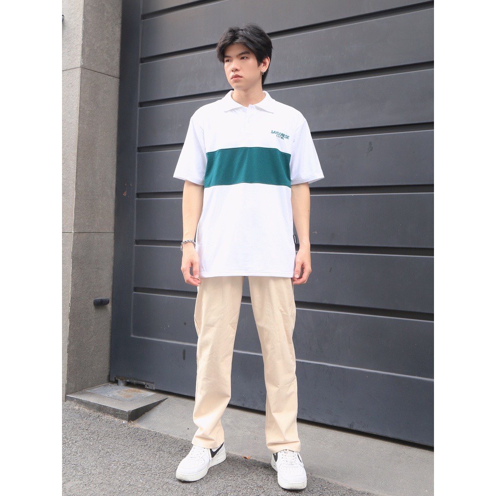Áo Polo SAIGONESE EST 2015 Phối Line Thời Trang Unisex Nam Nữ