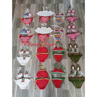 (hàng sẵn ) Đồ bơi-bikini len xinh cho bé gái