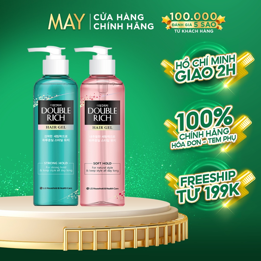Gel Tạo Kiểu Double Rich Strong Giữ Nếp Hair Gel 250ml