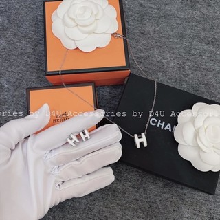 Set vòng cổ, Khuyên tai chữ H thời trang cao cấp