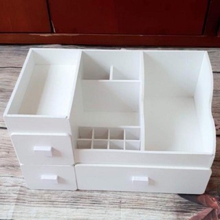 Kệ đựng mỹ phẩm max 35 màu trắng có khay đựng son tiện lợi (Hàng nguyên khối)