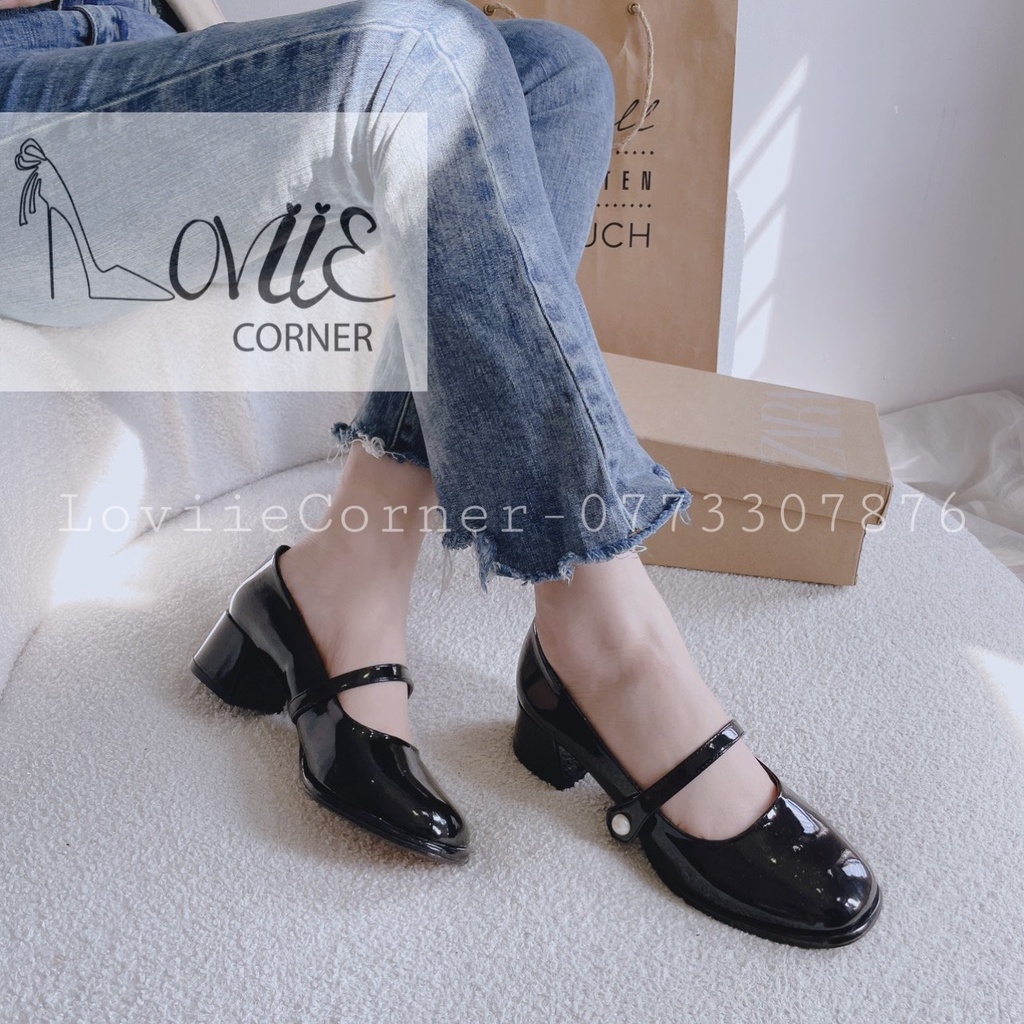 GIÀY THỜI TRANG LOVIIECORNER - SỤC NỮ BÍT MŨI TRƠN - GIÀY BÚP BÊ QUAI NGANG BÍT HẬU 5 PHÂN G230124