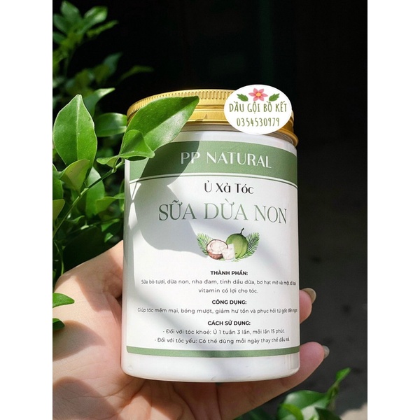 PP_NATURAL Ủ Xả Tóc Sữa Dừa Non - Giúp Tóc Mềm Mượt - Phục Hồi Hư Tổn Từ Gốc Đến Ngọn