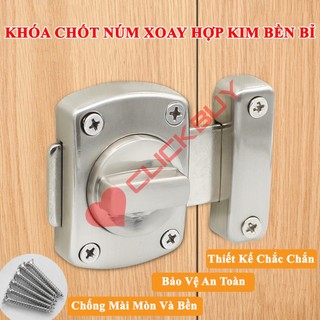 Khóa chốt núm xoay hợp kim bền bỉ an toàn, phù hợp nhiều loại cửa
