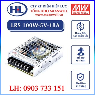 Nguồn Tổ Ong 5V, Meanwell LRS-100-5 (100/5V/18A), Nguồn Led, Nguồn Camera