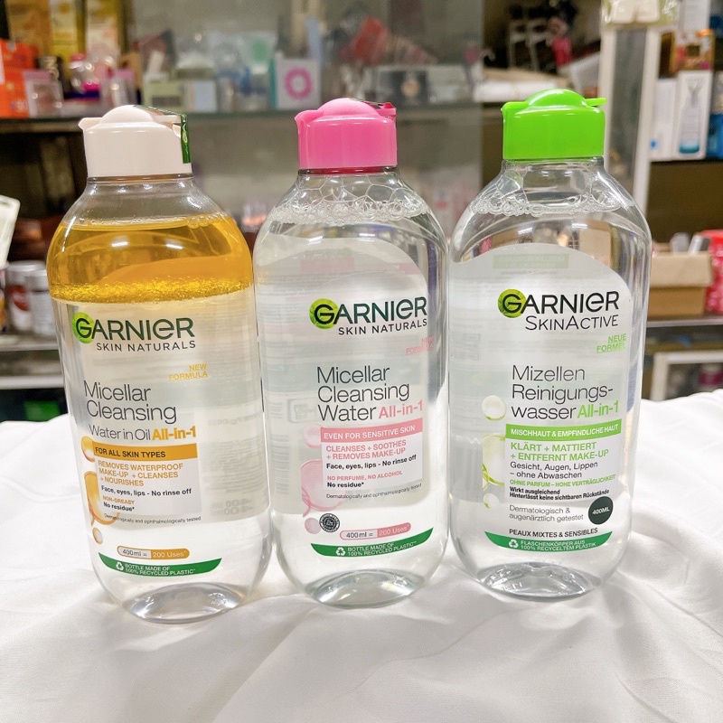 Nước Tẩy Trang Garnier Micellar Water 400ml tặng thêm 1 nạ nhau thai