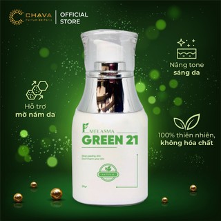 Kem mờ nám Melasma Green21 phục hồi dưỡng ẩm, trắng sáng da hỗ trợ nâng tone đều màu