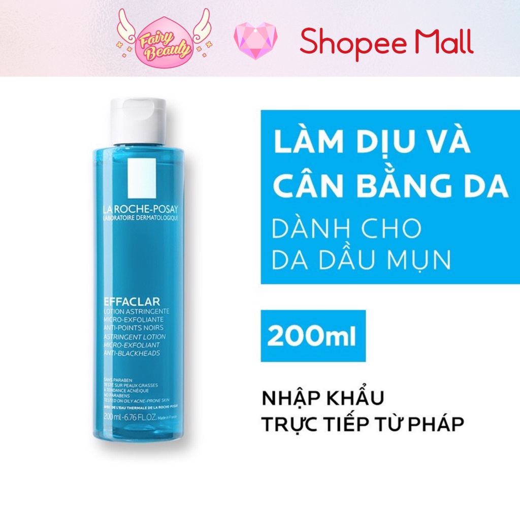 [LA ROCHE-POSAY] Toner Chứa BHA Cho Da Mụn Giúp Se Khít Lỗ Chân Lông & Kiểm Soát Dầu Effaclar Astringent Lotion 200/15ml