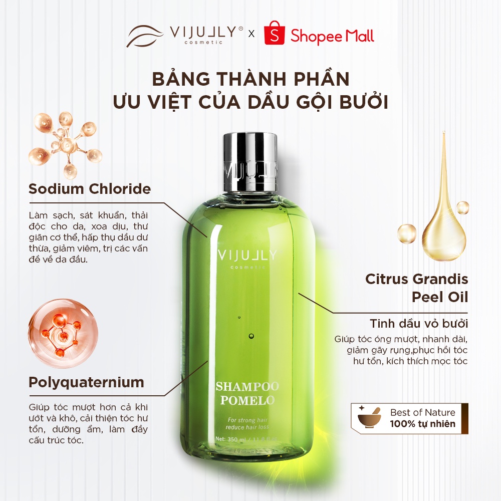 [COMBO 3 SP] DẦU GỘI BƯỞI NGĂN RỤNG TÓC VIJULLY COSMETIC