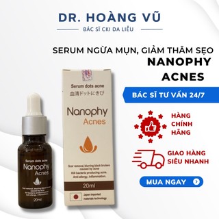 Serum nanophy acnes 20ml chính hãng- ngừa mụn, giảm thâm sẹo, an toàn - dr. hoàng vũ