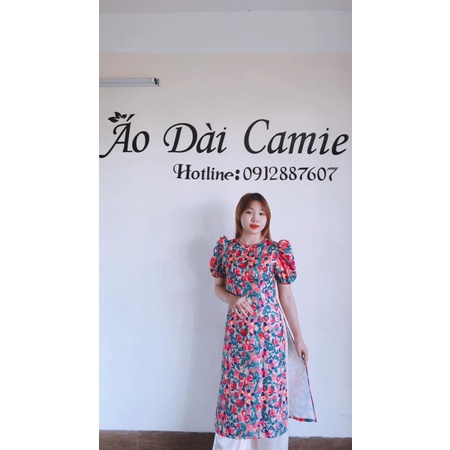 Áo Dài Cách Tân - Gấm Hoa Cao Cấp Trẻ Trung