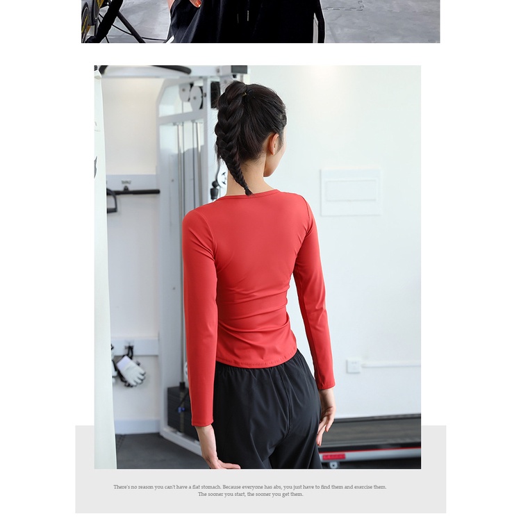 Áo Thun Thể Thao Tay Dài A-024 Áo Tập GYM Yoga Thun Poly Thời Trang Nịnh Dáng NO BRAND