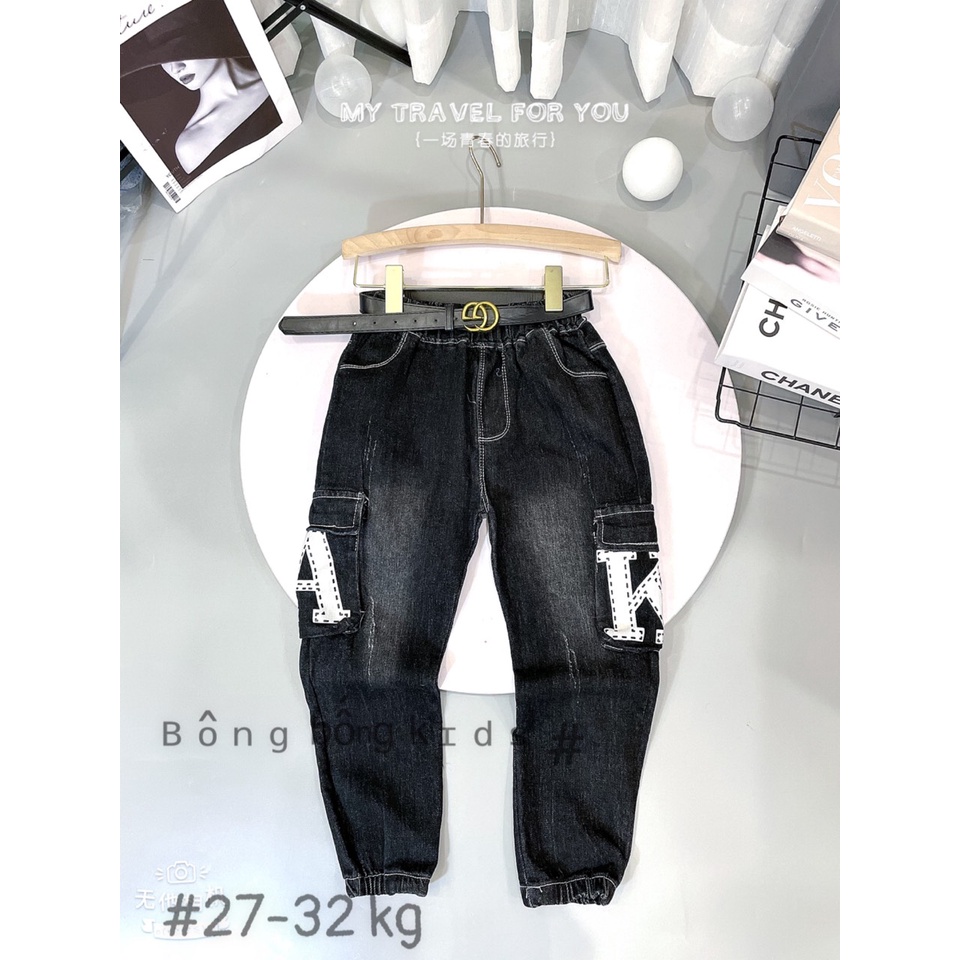 Quần jean bé đủ size 16-40kg, quần bò dài bé trai bé gái đi học