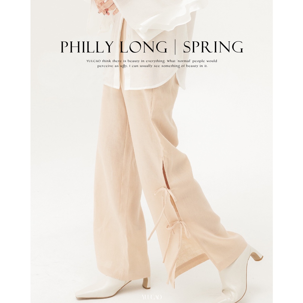 PHILLY LONG PANT - Quần dài suông linen
