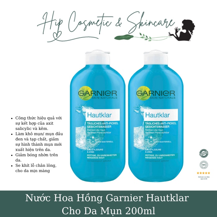 NƯỚC HOA HỒNG GARNIER HAUKLAR BHA DÀNH CHO DA DẦU MỤN