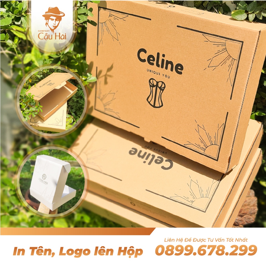 Set 20 hộp carton nắp GÀI 25x20x5
