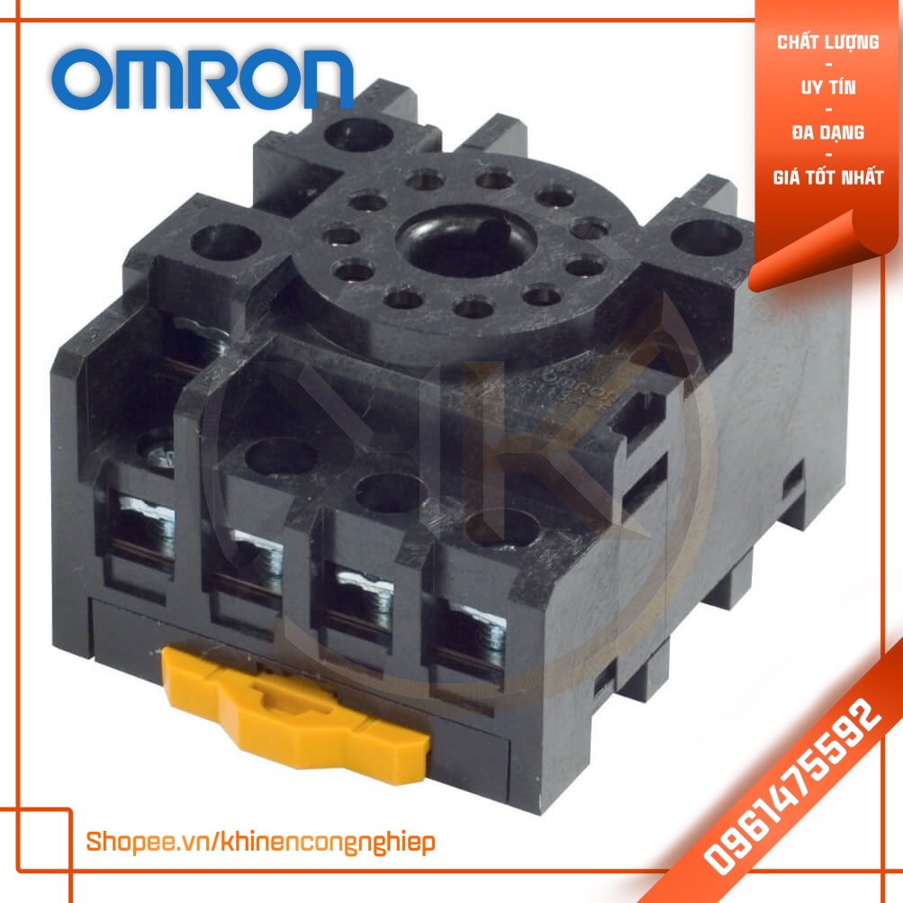 Rơ Le Trung Gian Chân Tròn Omron MK2P-I / MK3P-I + Đế PF083A / PF113A