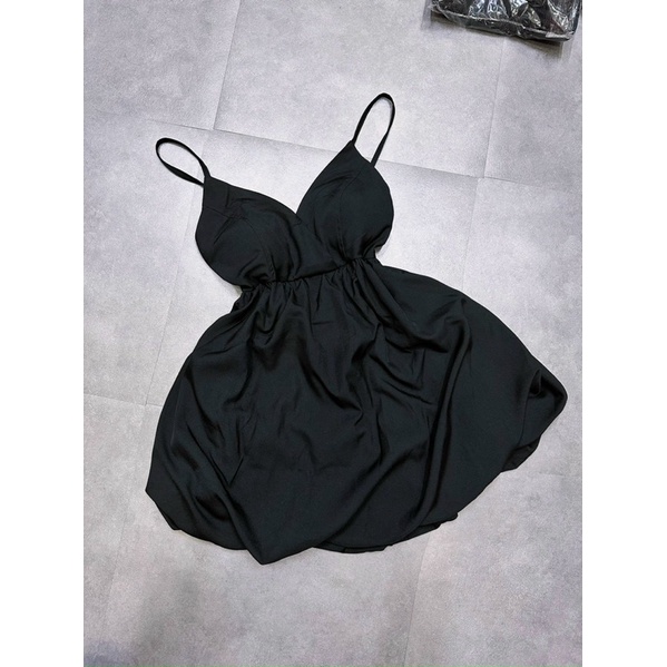 Đầm Xoè Hai Dây Dáng Bí Hở Lưng Kèm Ảnh Thật CC0050