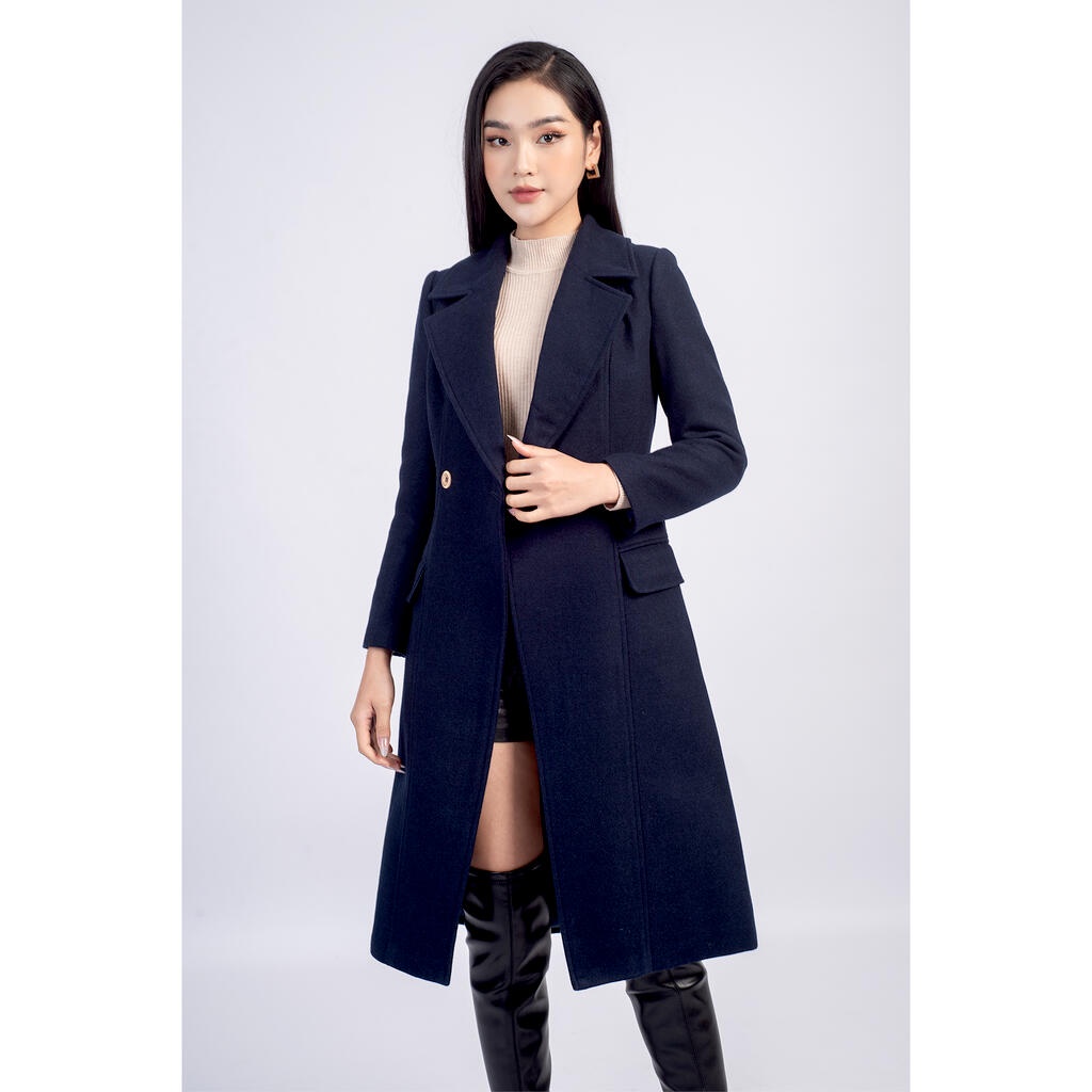 Măng tô dáng dài kèm đai rời MMOutfit MT0722019