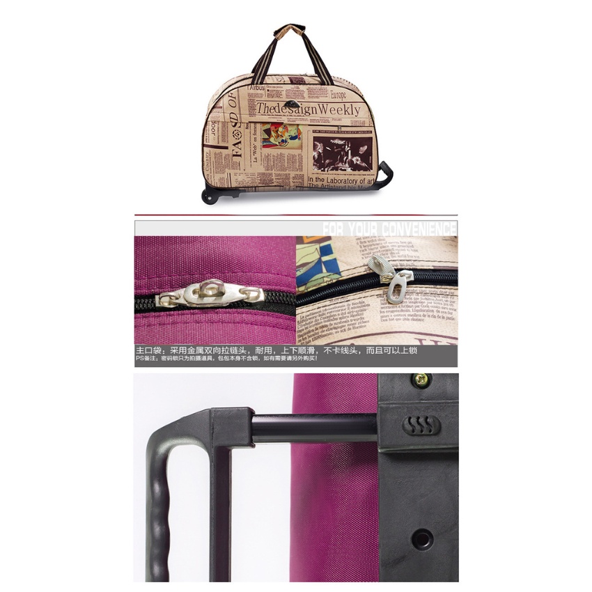 Túi xách du lịch, túi kéo du lịch có bánh xe 20inch chất liệu vải dù chống thấm nước cao cấp với nhiều màu sắc TT006