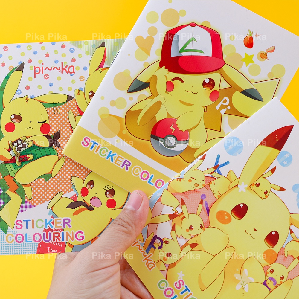 Set sticker tô màu giải trí Pikachu Pokemon dễ thương cute TooYoo BK00374