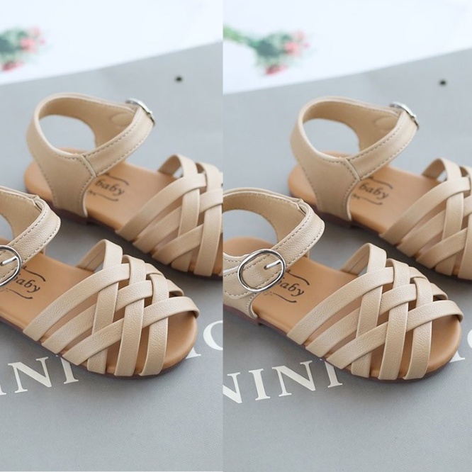 Giày Quai Hậu Đan Chéo Cho Bé Gái