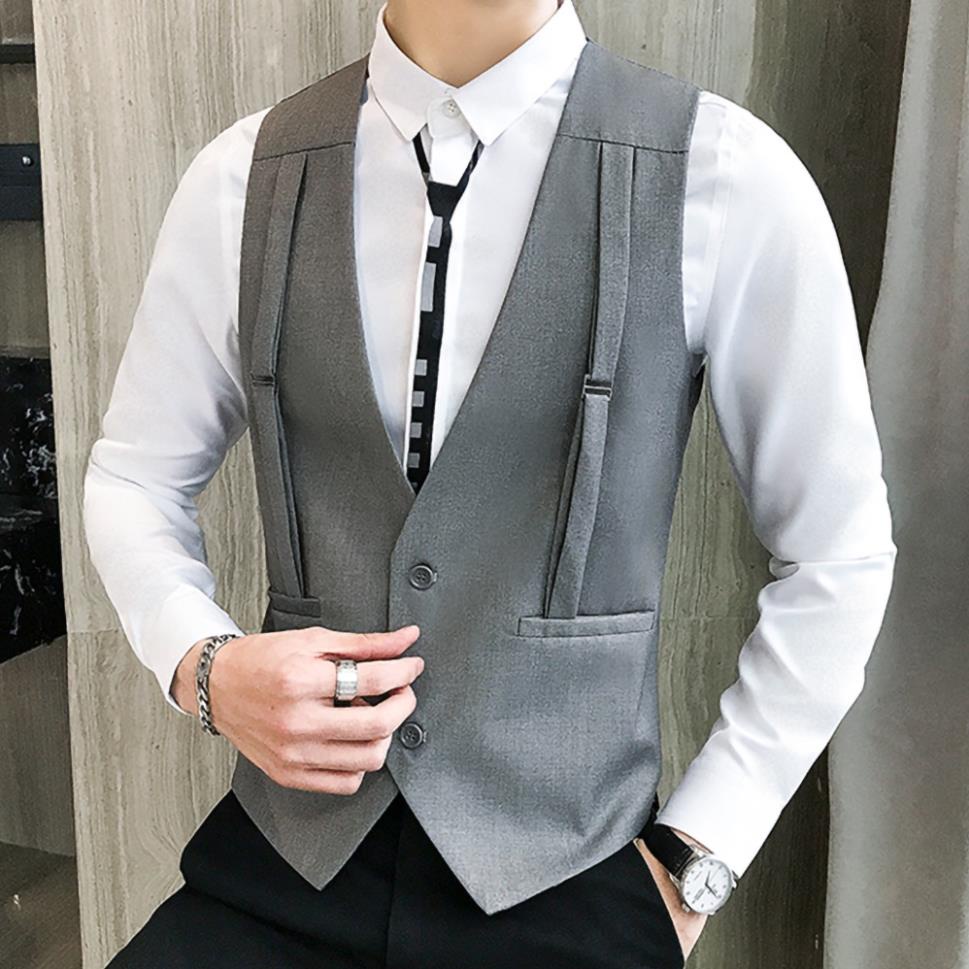 Áo Gile nam Áo Gile phối dây đai 2 bên Ngực cách điệu lịch lãm, trẻ trung phong cách Tổng tài tạo điểm nhấn N41