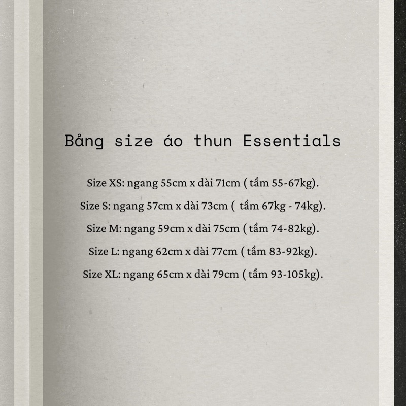 Áo thun ESSENTIALS - mẫu mới nhất