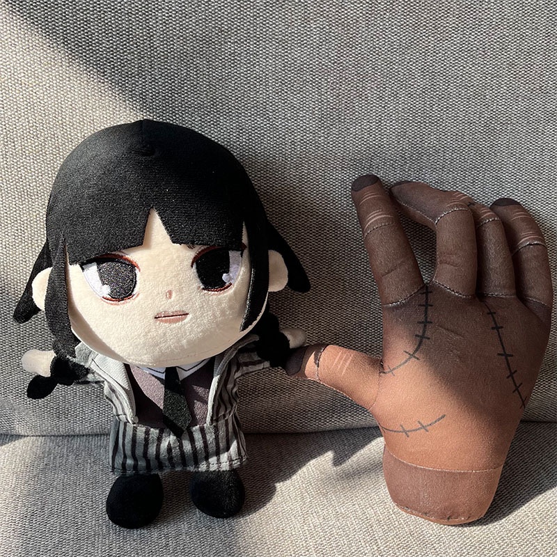 LAHOMIA Búp bê nhồi bông Wednesday Addams dùng làm quà tặng