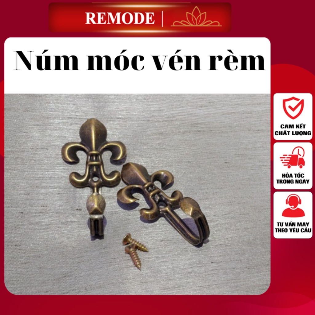 Núm móc vén buộc rèm hợp kim , núm treo dây buộc rèm