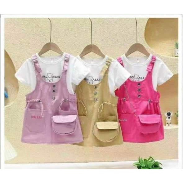 Đầm Yếm Ngựa Con Phong Cách Phương Tây Hàn Quốc Thời Trang Mùa Thu Cho Bé Gái