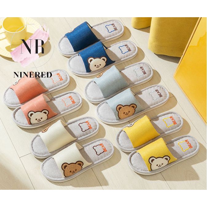 DÉP ĐI TRONG NHÀ GẤU BEAR XINH XẮN CHO NAM NỮ NINERED HOMEWEAR - D132