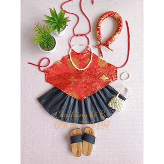 Set áo yếm cho bé gái