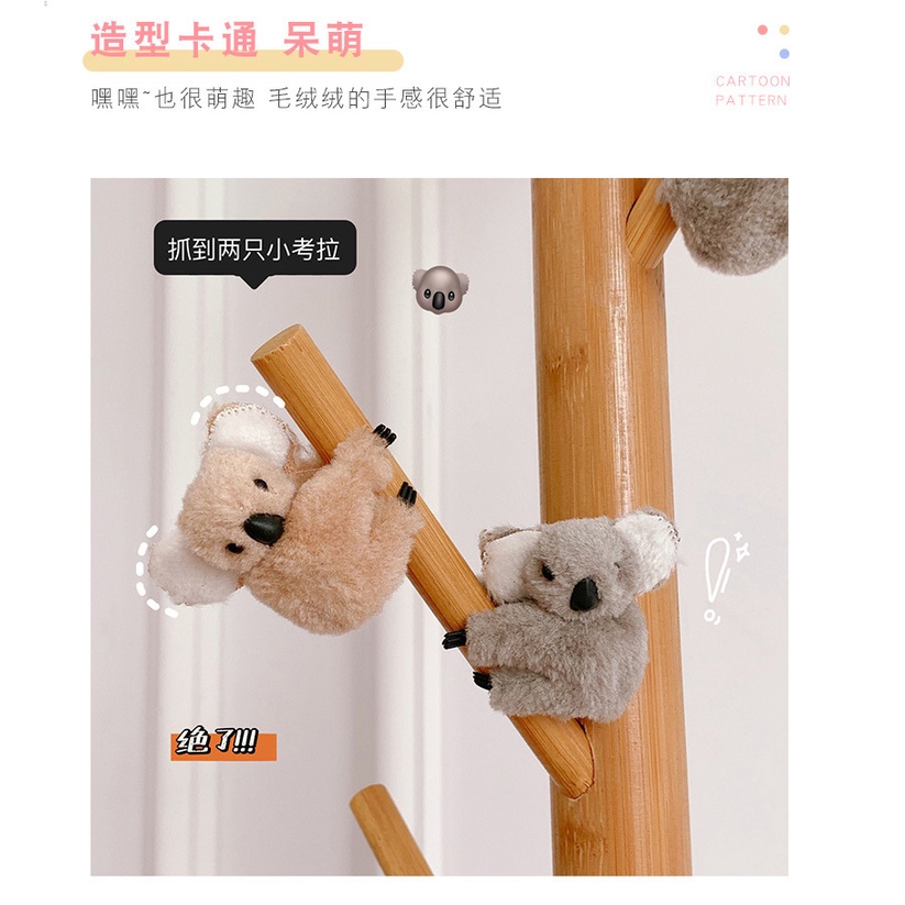 Búp Bê Gấu Koala Hoạt Hình Nhồi Bông Gắn Gương Chiếu Hậu Trang Trí Xe Mô Tô