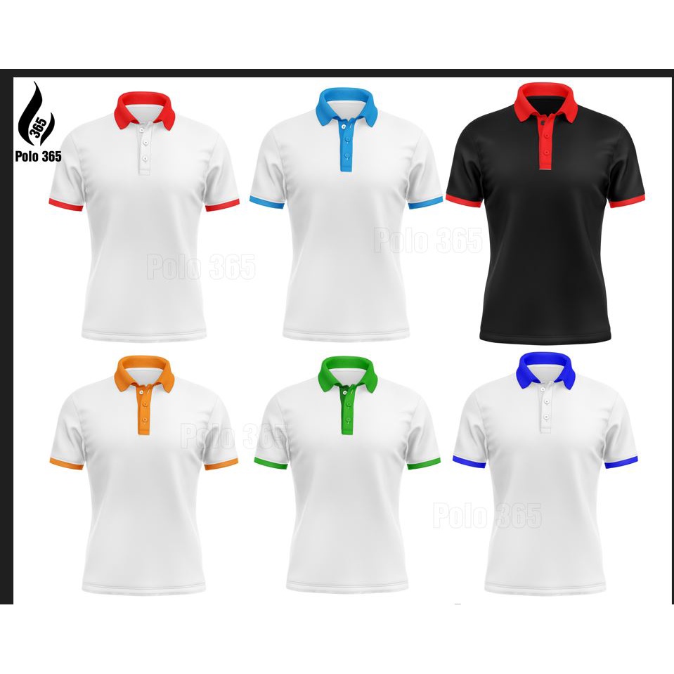 Áo đồng phục nhóm.áo họp lớp,công ty, gia đình,phối trắng cổ cam Chất vải poly thoáng mát - AT043