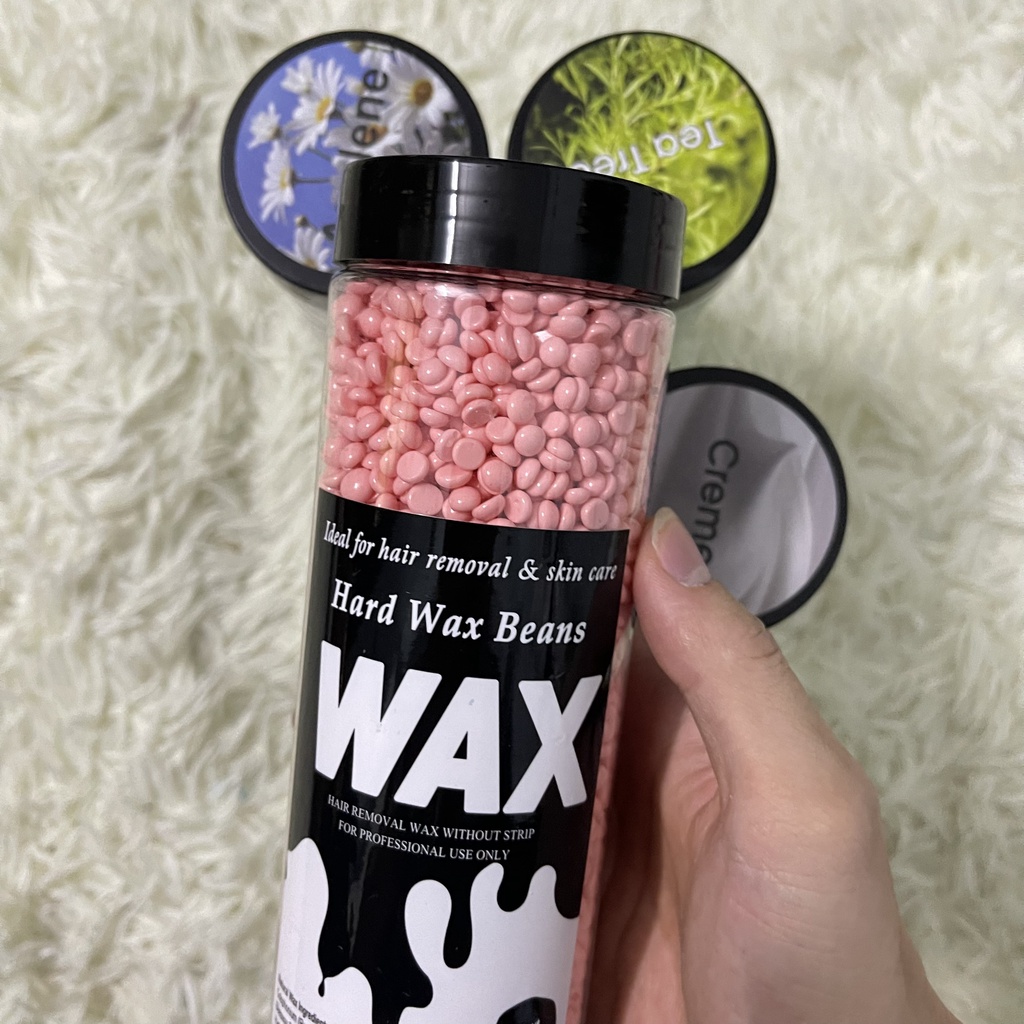 Sáp wax lông nách chân bikini vùng kín bikini, hard wax beans hạt waxing triệt lông 400g