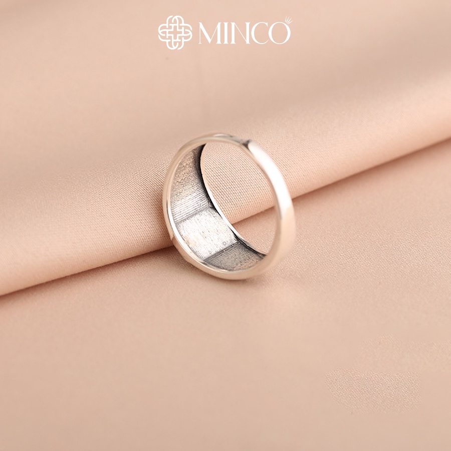 Nhẫn Nam Minco Accessories phụ kiện Titan thiết kế hình ngôi sao Màu Bạc phong cách cá tính