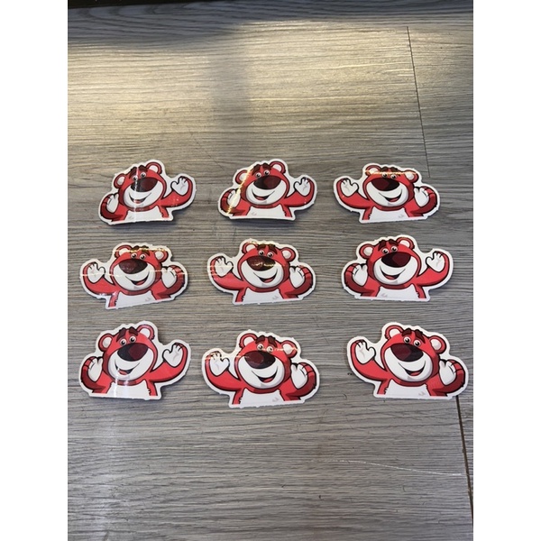 Tem Logo Sticker Nhân Vật Gấu Dâu Đáng Yêu