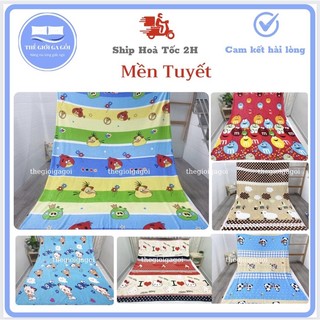 Mền lông tuyết nhung trẻ em, mền cho bé đi học ( Kích thước 1m x 1m6)
