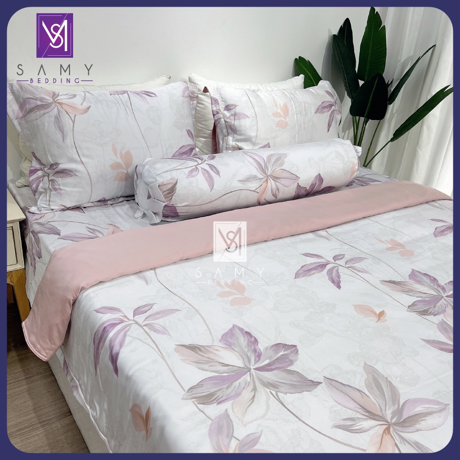 Bộ Chăn Ga Gối Lụa Tencel Coolsilk SAMY BEDDING Sang Trọng Cao Cấp Mềm Mịn Thoáng Mát