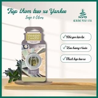 Kẹp thơm treo xe cây xô và cam quýt – sage & citrus – yankee candle