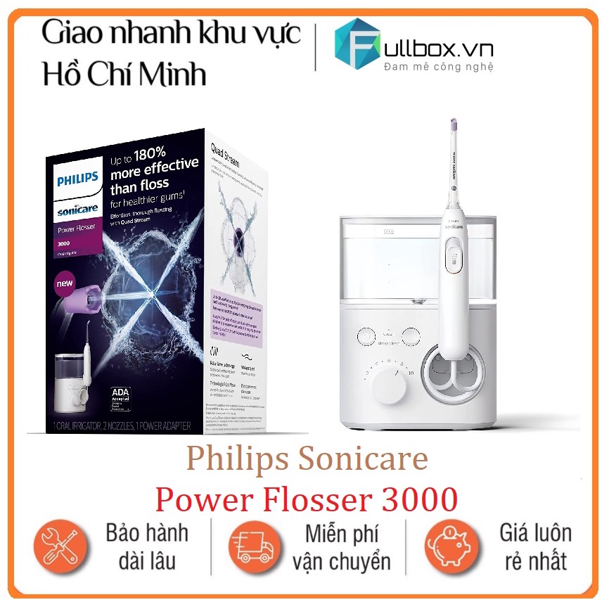 Tăm nước philips sonicare power flosser 3000