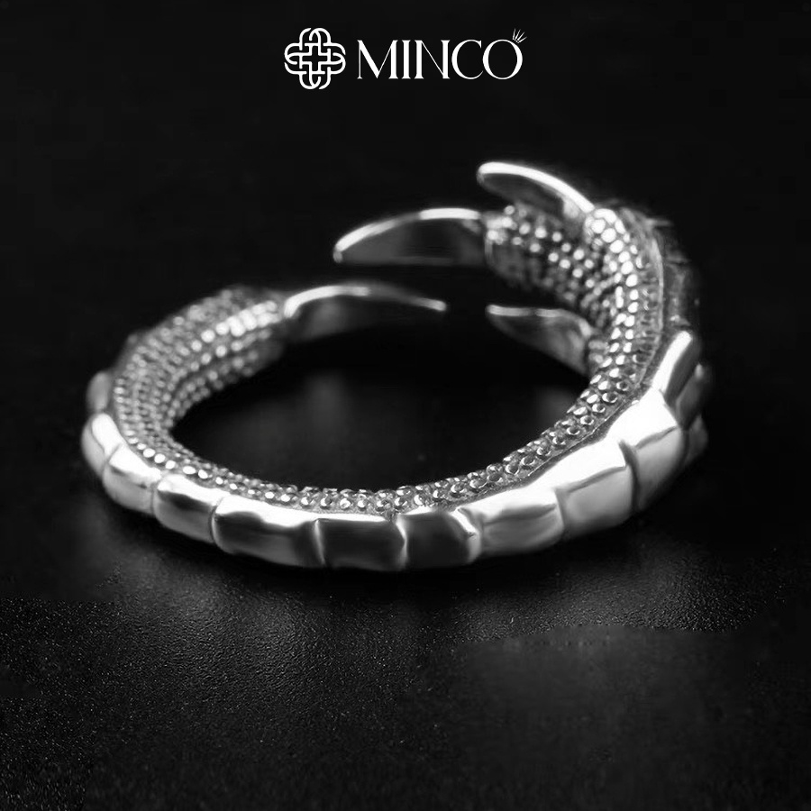 Nhẫn Nam Vuốt Rồng Minco Accessories Nhẫn Nam Black Stone phong cách thời trang sang trọng cá tính NT132