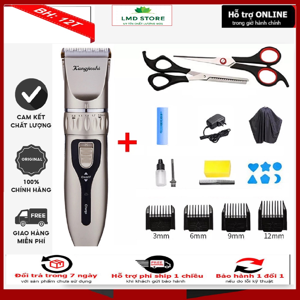 Tông đơ cắt tóc Full phụ kiện cắt tóc chuyên nghiệp dùng cho gia đình Cho salon KANGJIESHI Q7