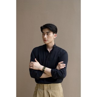 Áo sơ mi nam dài tay cổ trụ Robus chất cotton Basic shirt