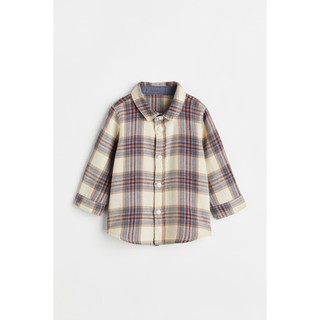 Áo sơ mi kẻ caro beige HM H&M_Hàng chính hãng authentic US UK
