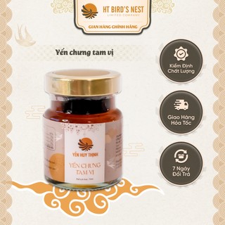 Yến Huy Thịnh - Yến chưng tam vị kỉ tử, long nhãn, táo tàu - 7g yến tươi trong 70ml yến chưng - hũ lẻ