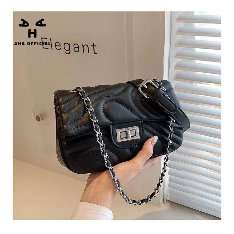 Túi Xách Đeo Vai Một Bên Vai Có Khóa Thêu Họa Tiết Thời Trang Cao Cấp