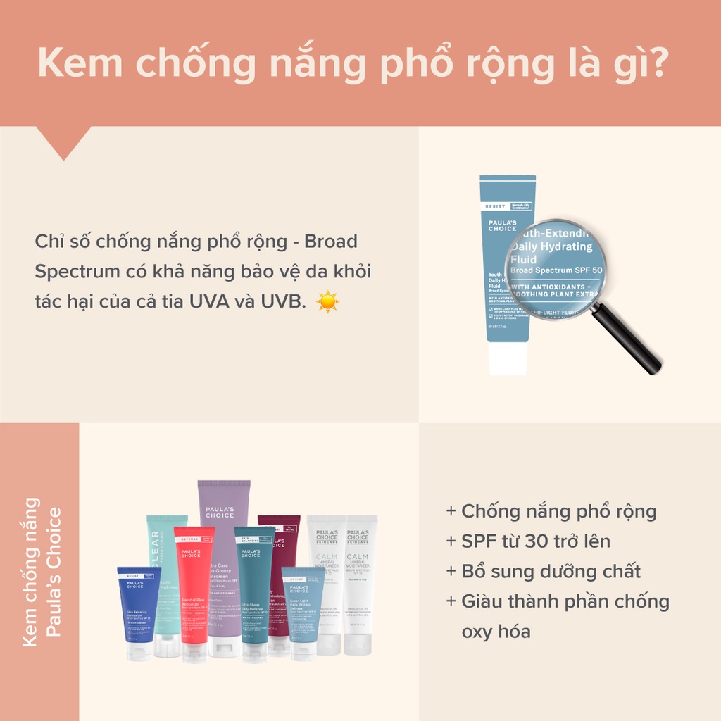 [PAULA'S CHOICE] Kem Chống Nắng Vật Lý Cho Da Dầu Nhạy Cảm Calm Mineral Moisturizer SPF 30 Normal To Oily 60ml (Mã 9170)